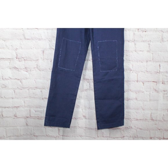 LL Bean Signature Camp Chino Pants Front tonal Patches Cotton Navy 30/34 - Picture 3 of 11